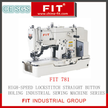 Haute vitesse Machine à coudre piqueuse droite bouton trou (FIT781)